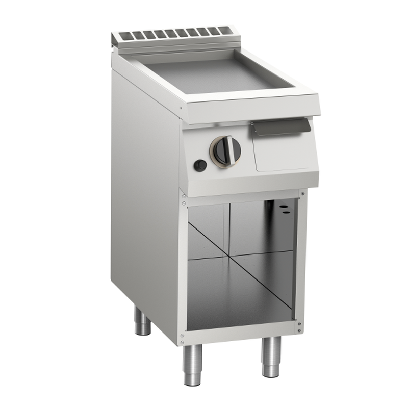 KBS Gas-Grillplatte glatt verchromt 7kW mit 1 Heizzone offener Unterbau