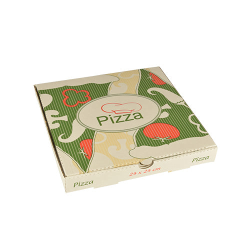 Papstar 100 Pizzakartons, Cellulose, Serie: Pure, 24x24x3cm