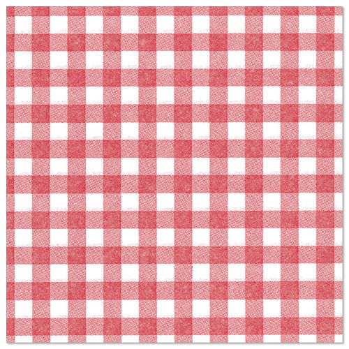 Papstar 250 Servietten "ROYAL Collection" 1/4-Falz 40 cm x 40 cm rot "Vichy Karo" 50 x 5