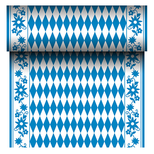 Papstar Tischläufer, stoffähnlich, Airlaid 24 m x 40 cm "Bayrisch Blau"